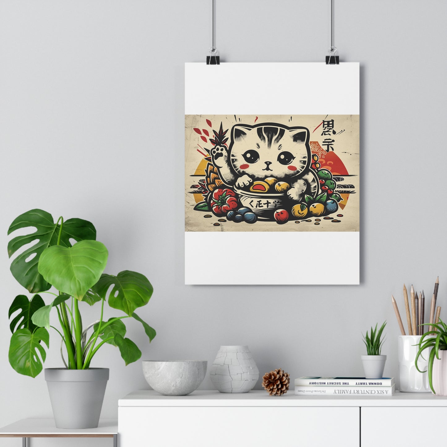 Adorable Kawaii Kitten Giclée Art Print