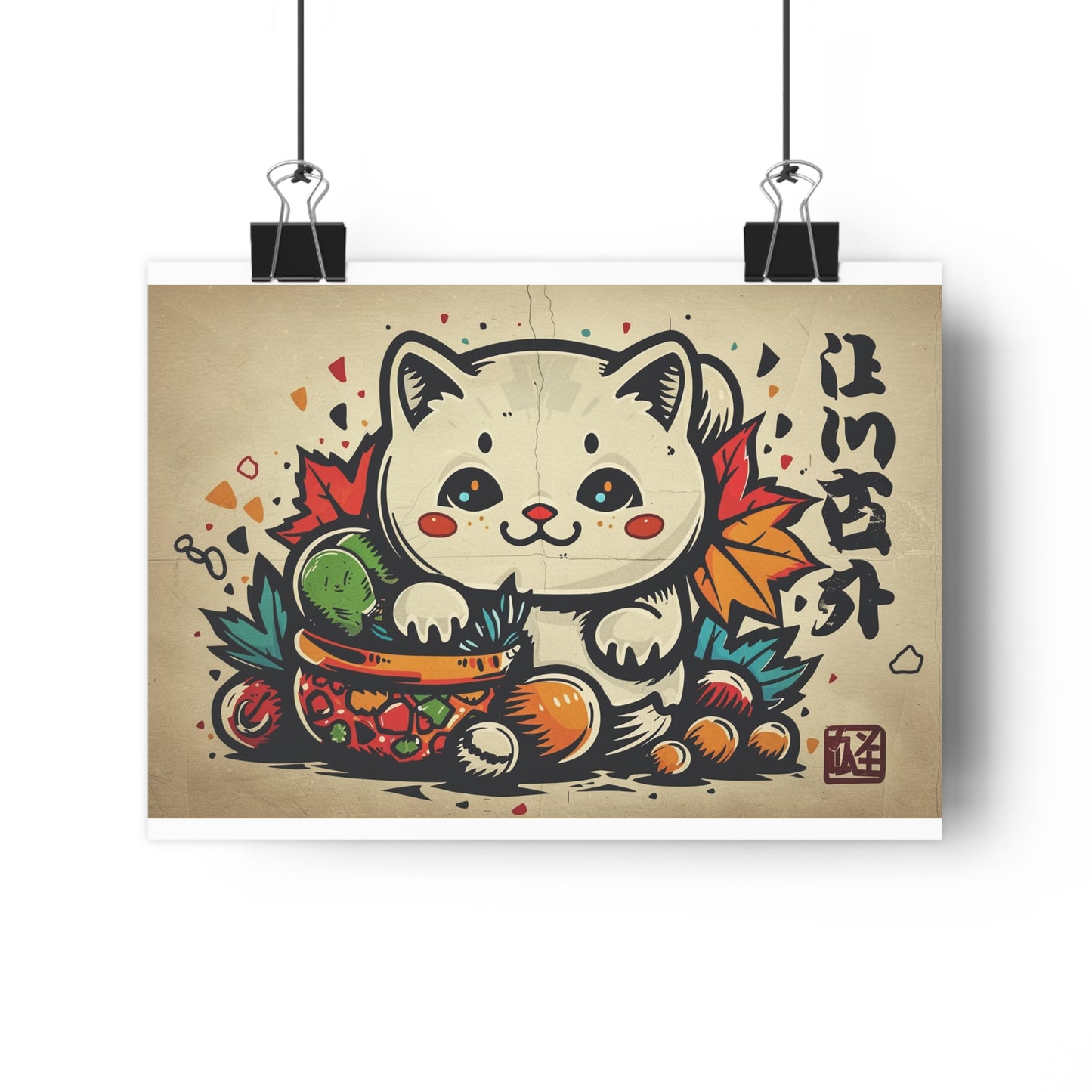 Kawaii Kitten Art - Giclée Print for Cute Decor