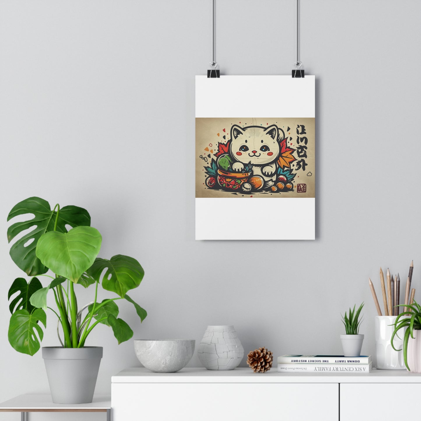 Kawaii Kitten Art - Giclée Print for Cute Decor