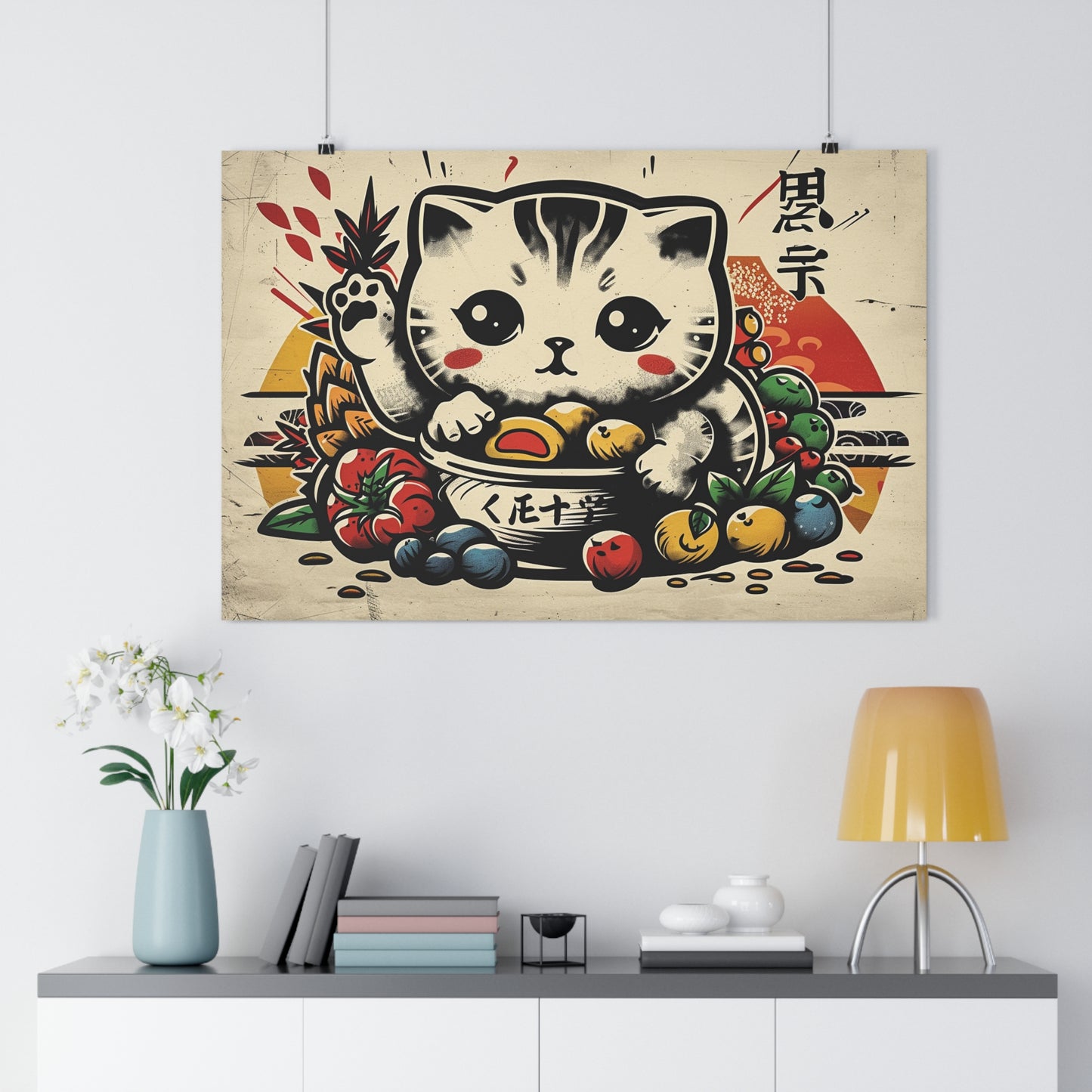 Adorable Kawaii Kitten Giclée Art Print