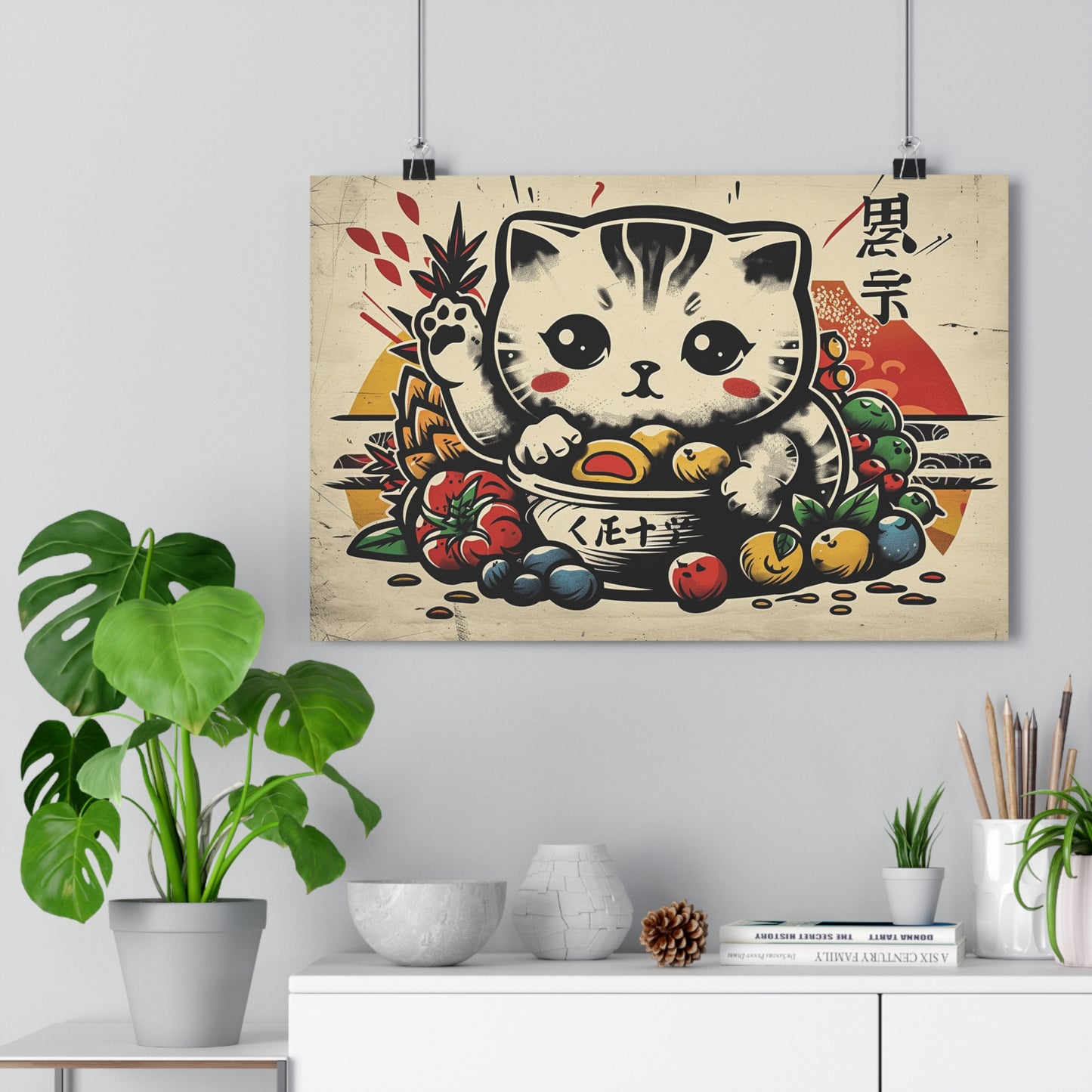 Adorable Kawaii Kitten Giclée Art Print