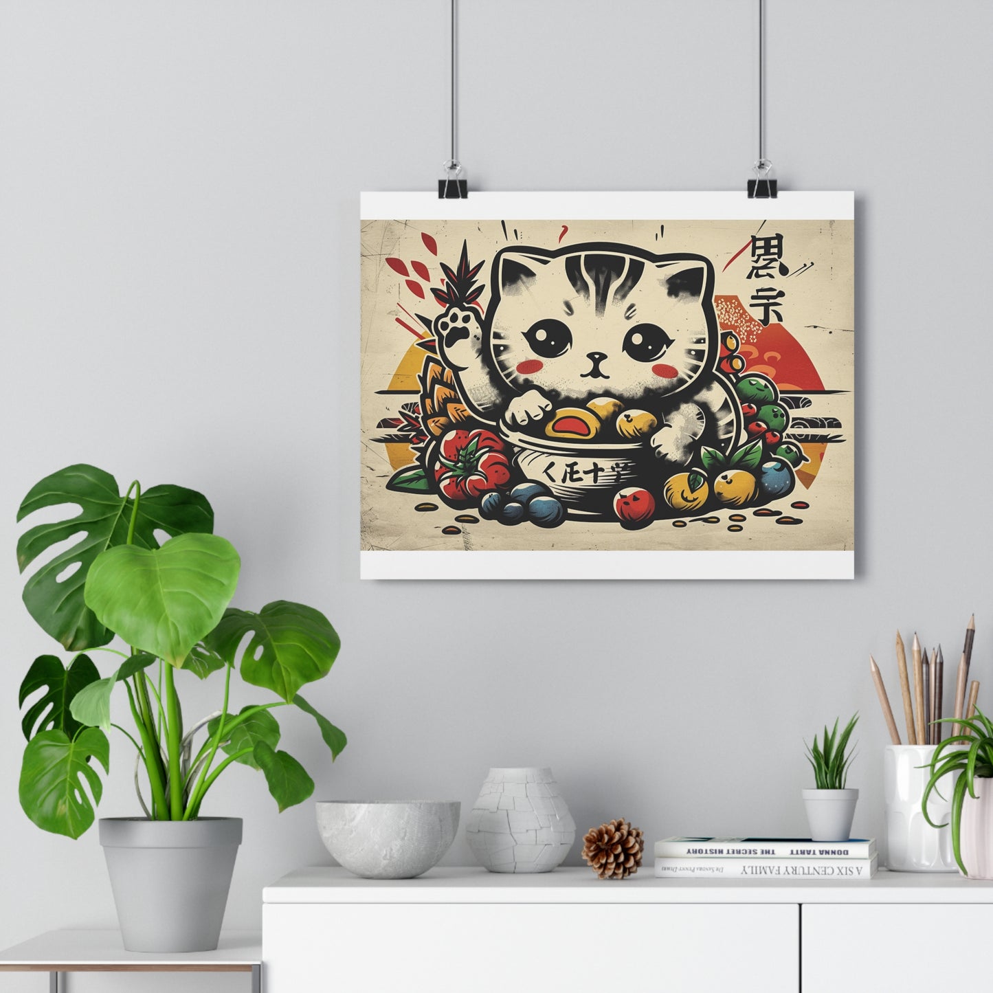 Adorable Kawaii Kitten Giclée Art Print