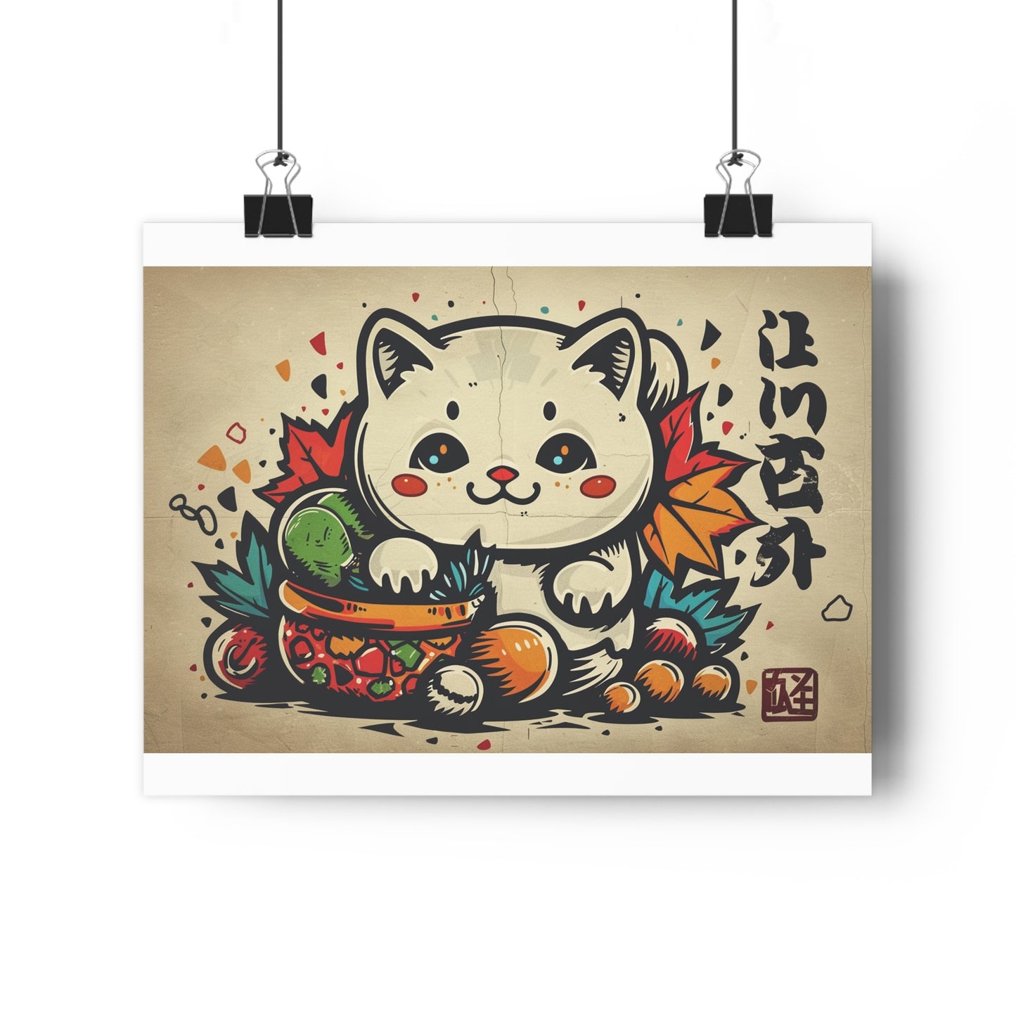 Kawaii Kitten Art - Giclée Print for Cute Decor