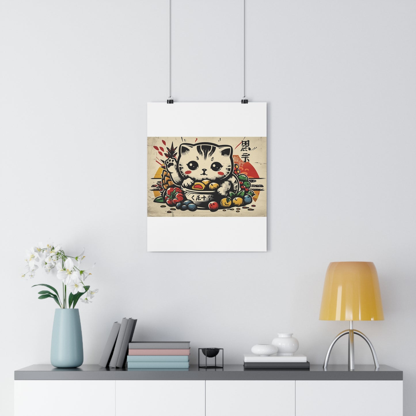 Adorable Kawaii Kitten Giclée Art Print