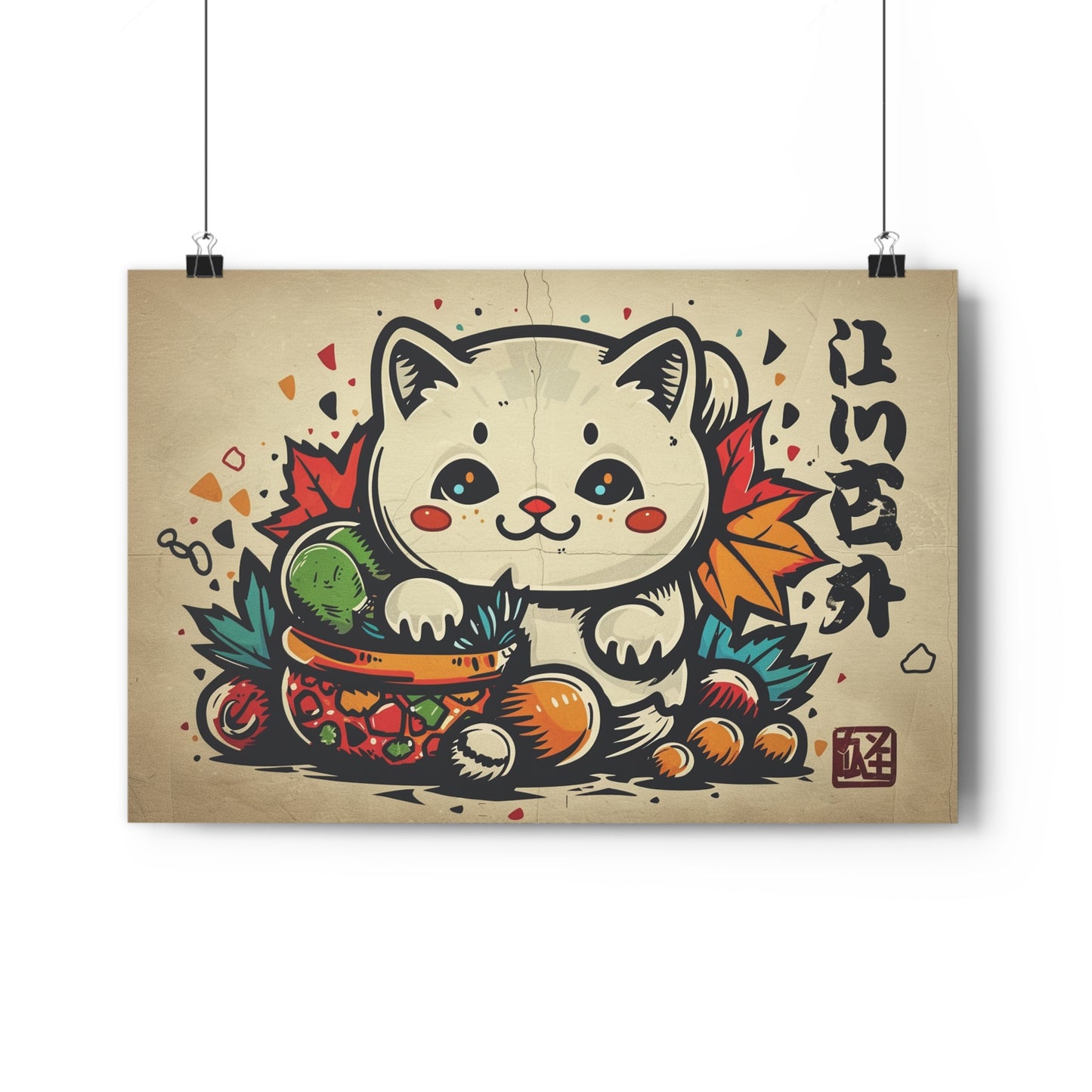 Kawaii Kitten Art - Giclée Print for Cute Decor