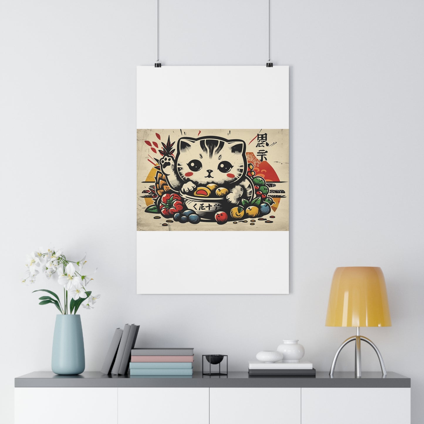 Adorable Kawaii Kitten Giclée Art Print