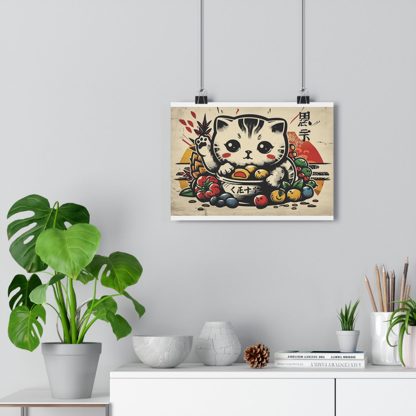 Adorable Kawaii Kitten Giclée Art Print