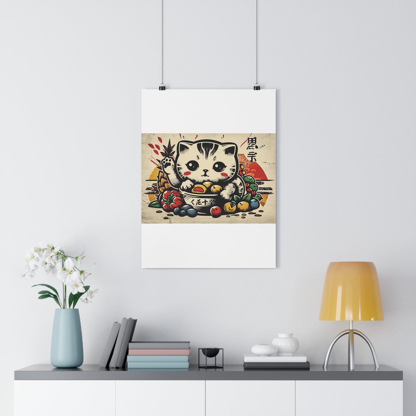 Adorable Kawaii Kitten Giclée Art Print