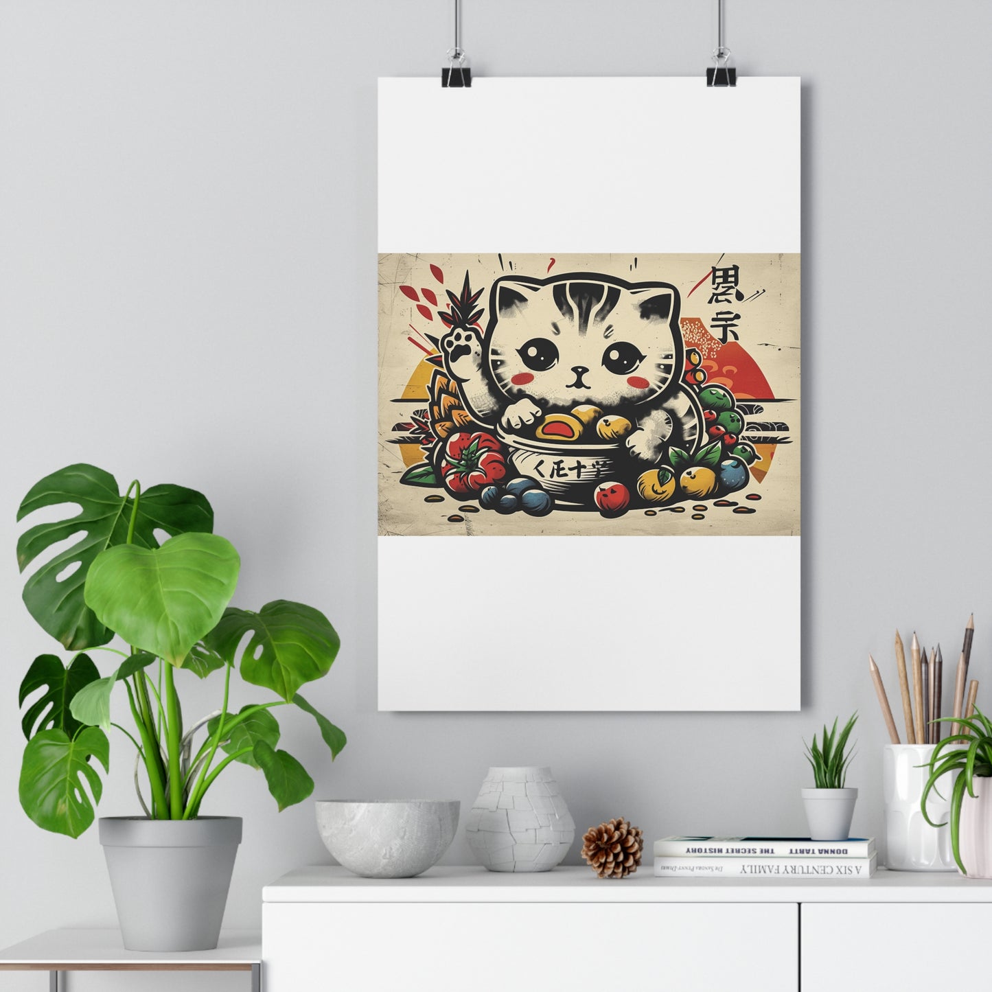 Adorable Kawaii Kitten Giclée Art Print