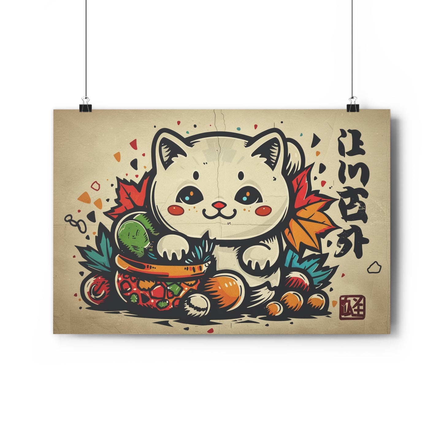 Kawaii Kitten Art - Giclée Print for Cute Decor