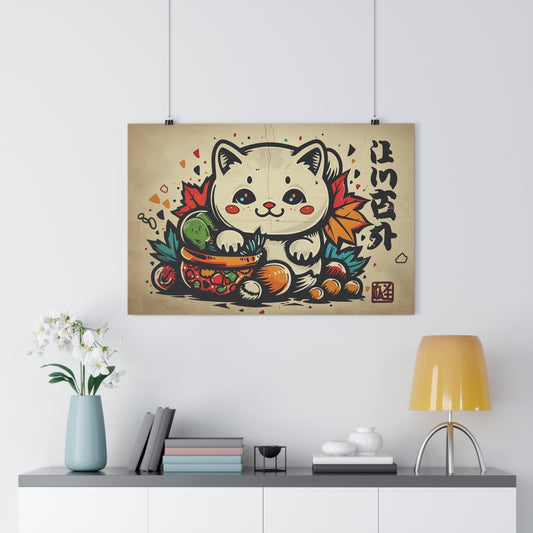 Kawaii Kitten Art - Giclée Print for Cute Decor