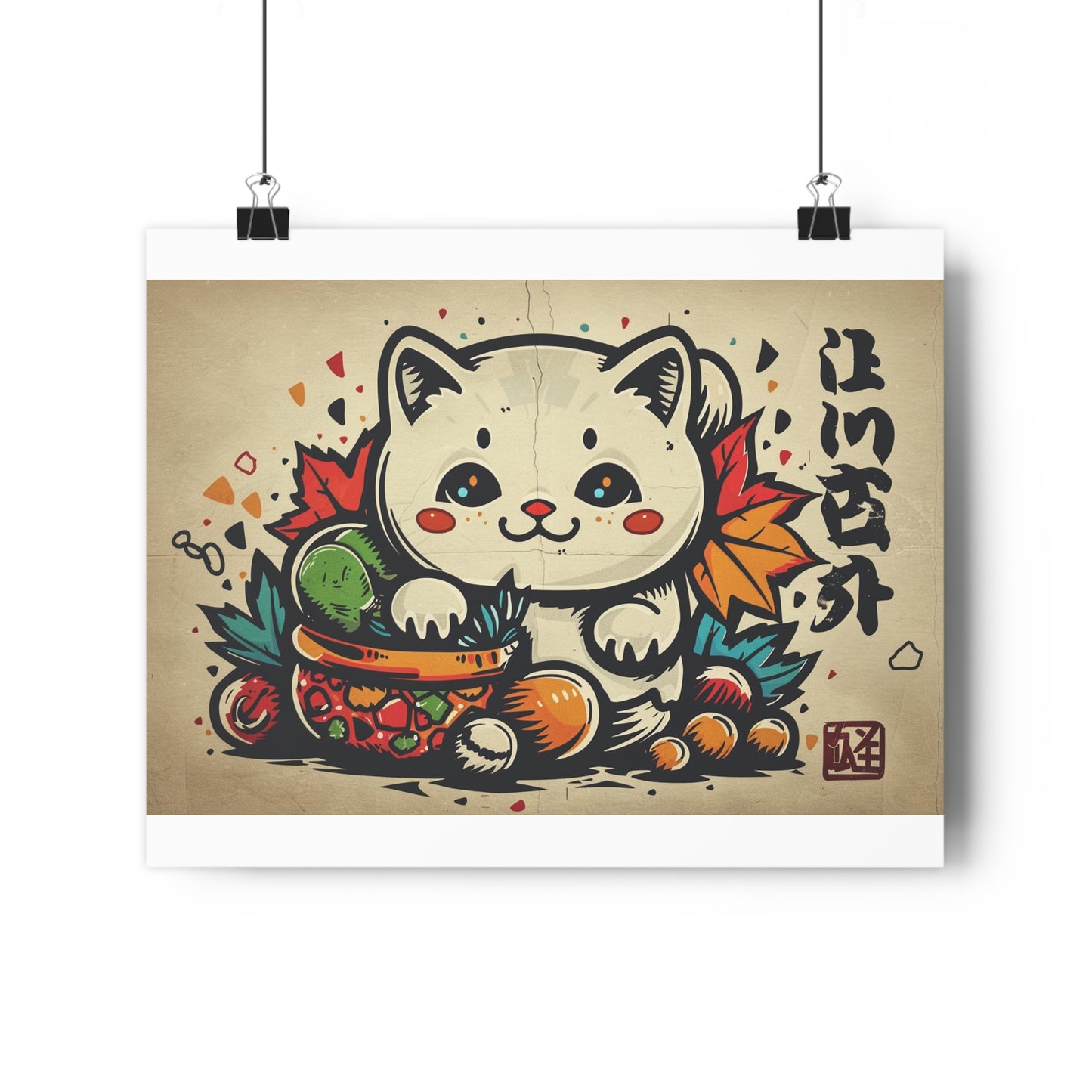 Kawaii Kitten Art - Giclée Print for Cute Decor