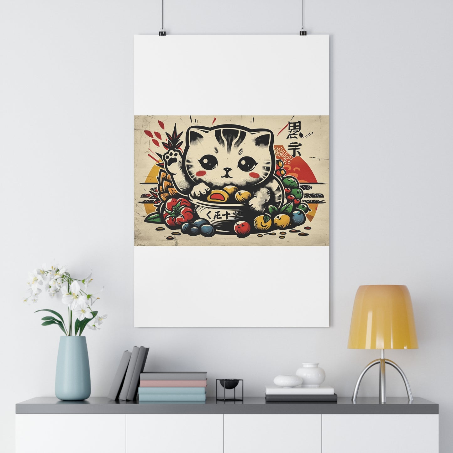 Adorable Kawaii Kitten Giclée Art Print