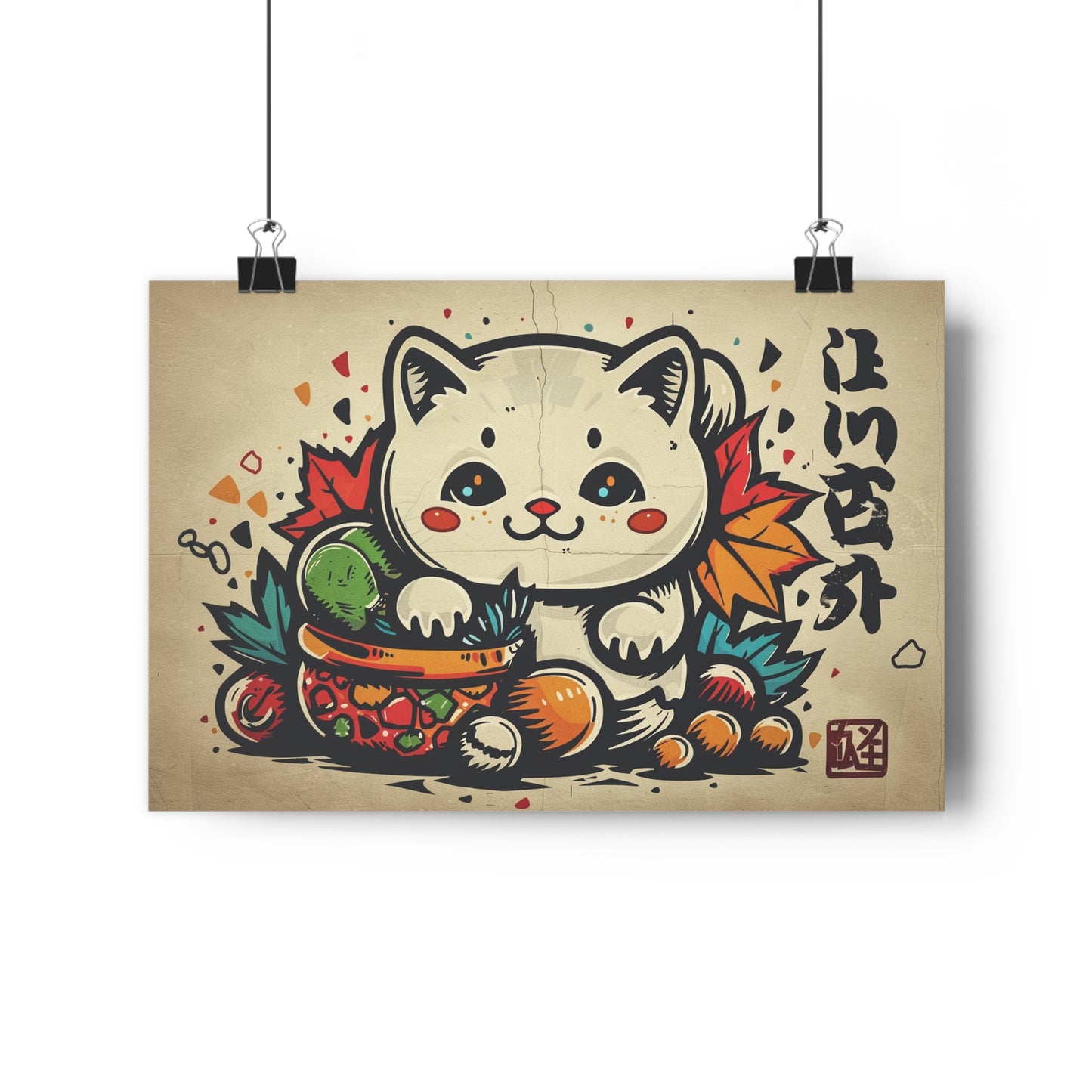 Kawaii Kitten Art - Giclée Print for Cute Decor