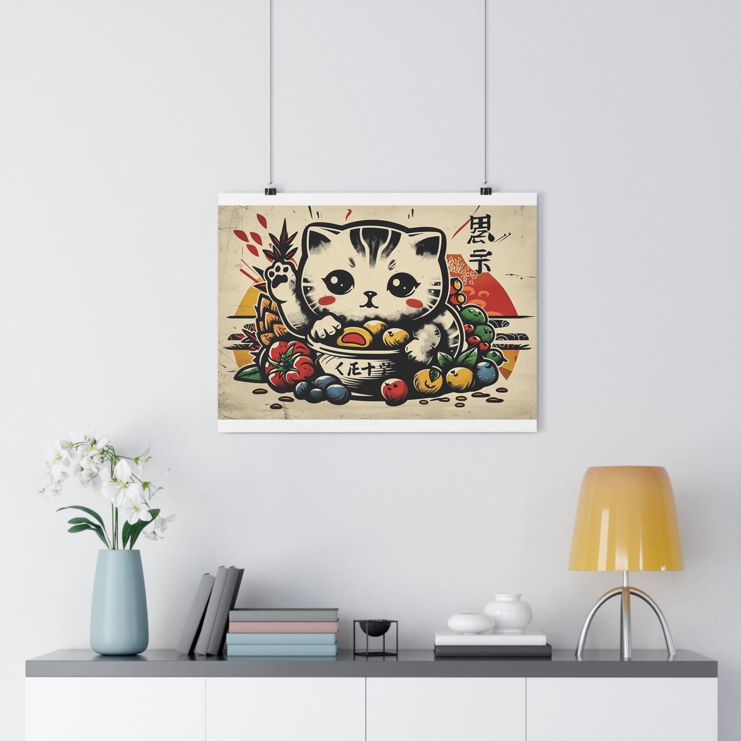 Adorable Kawaii Kitten Giclée Art Print