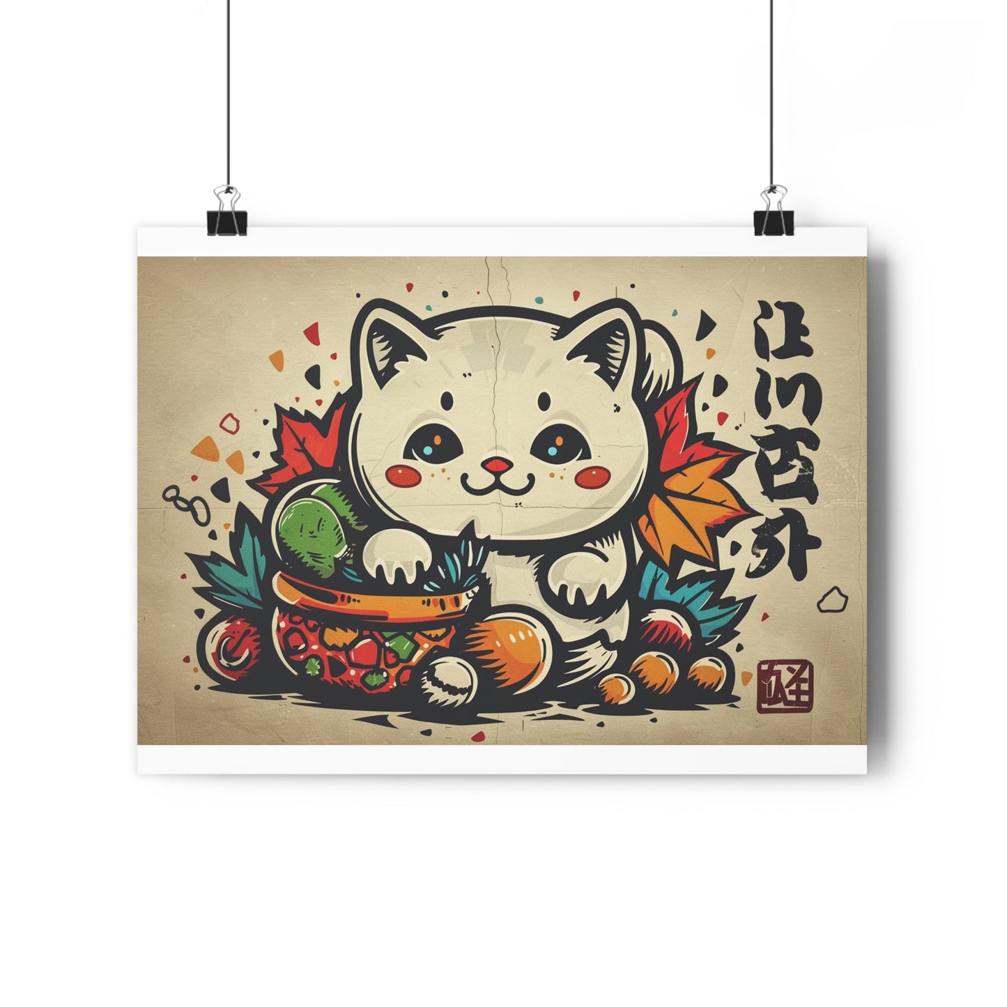 Kawaii Kitten Art - Giclée Print for Cute Decor