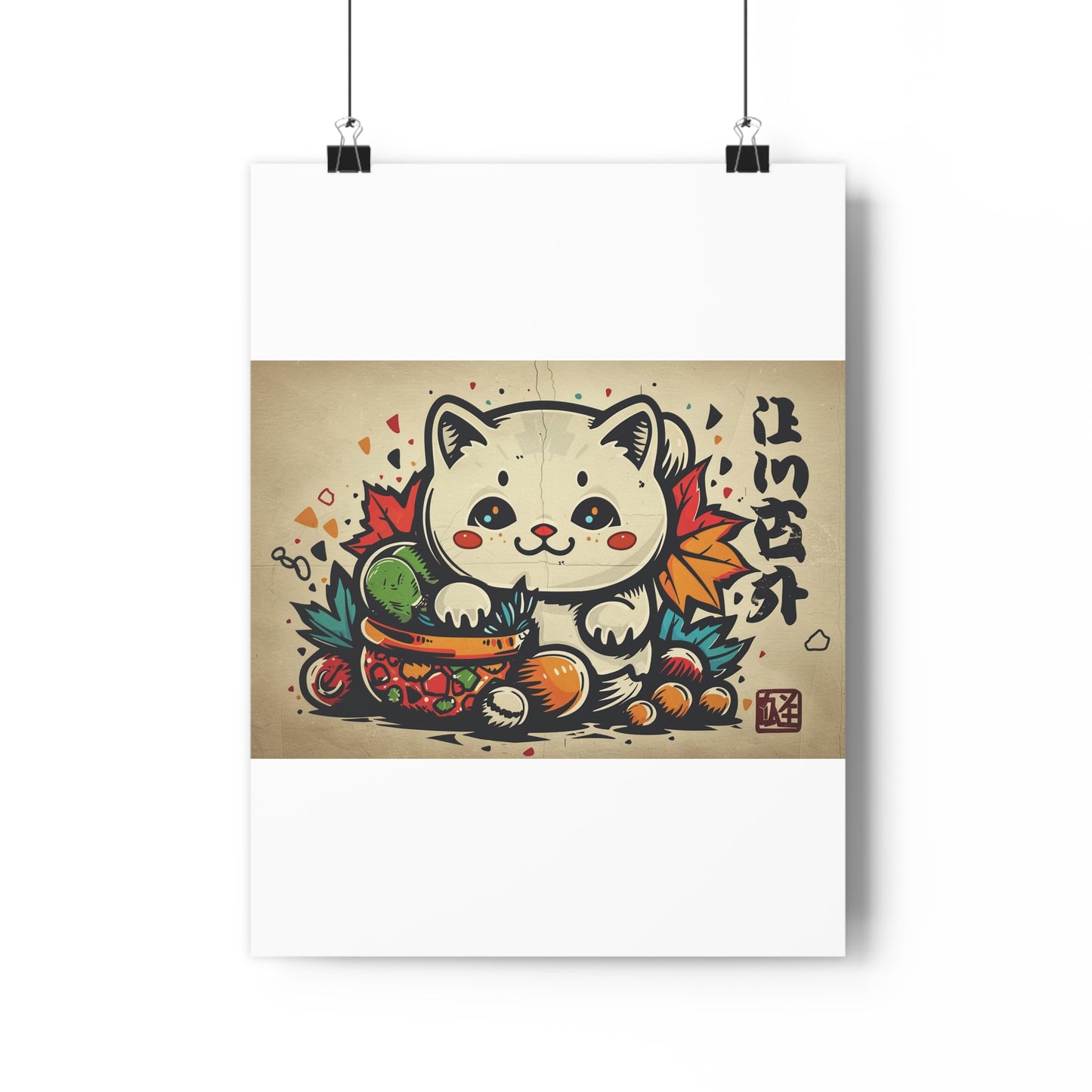 Kawaii Kitten Art - Giclée Print for Cute Decor