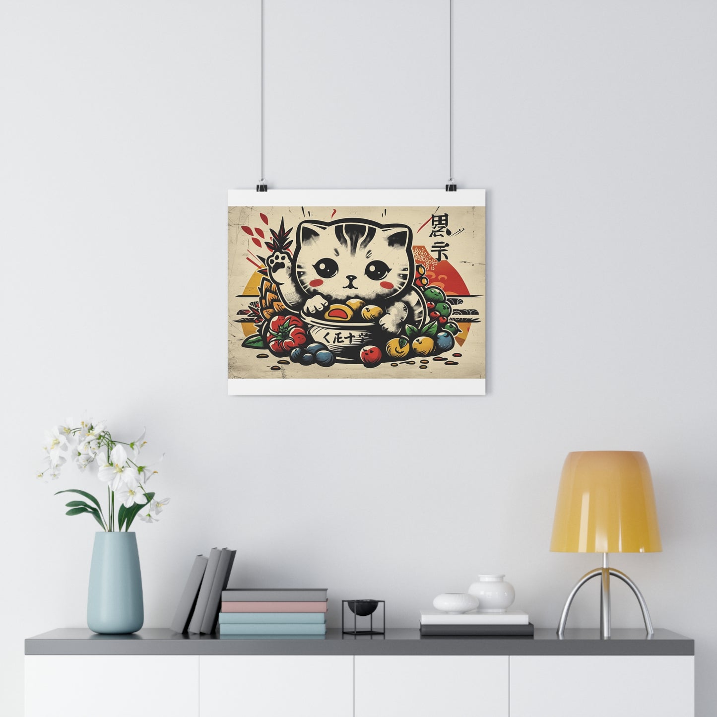 Adorable Kawaii Kitten Giclée Art Print