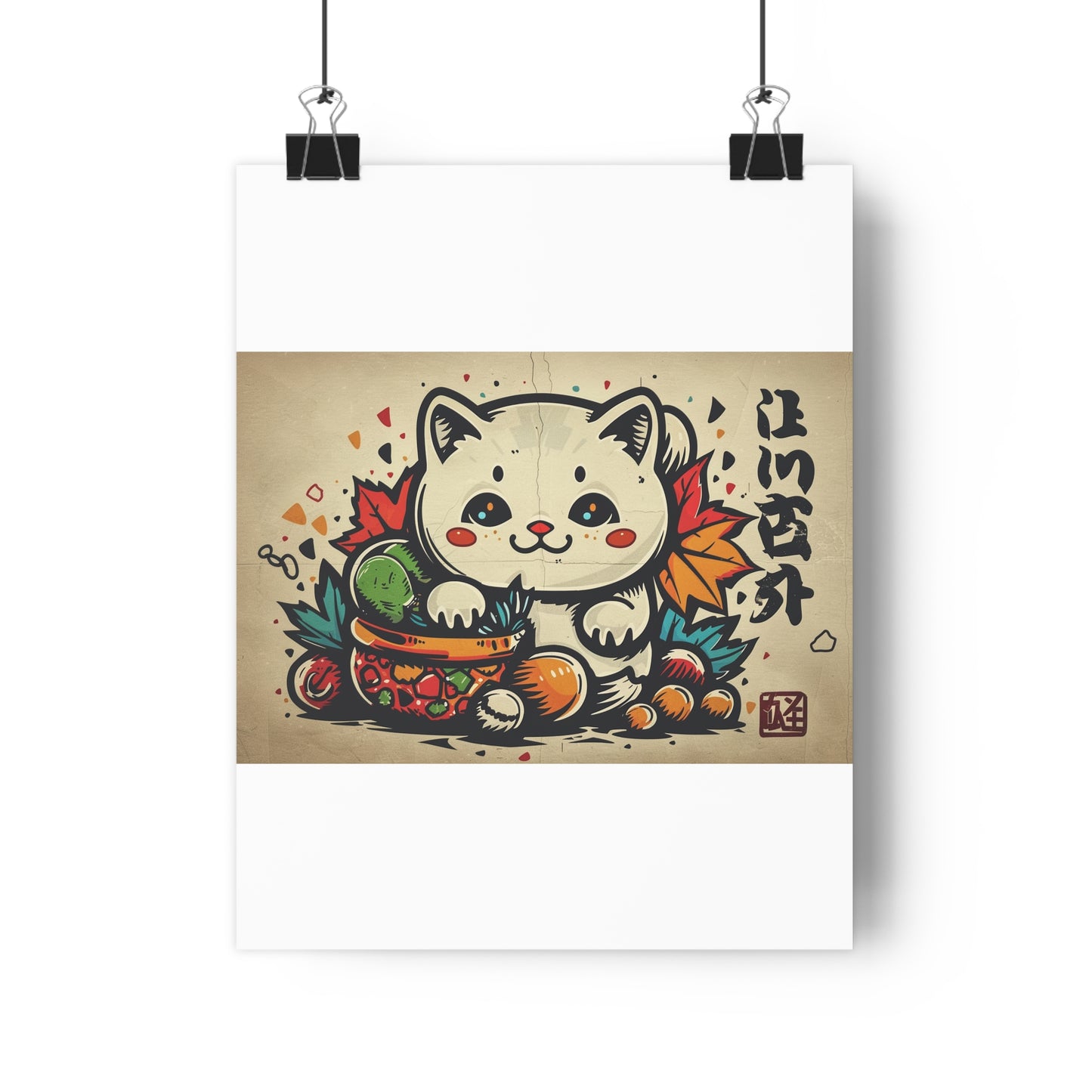 Kawaii Kitten Art - Giclée Print for Cute Decor