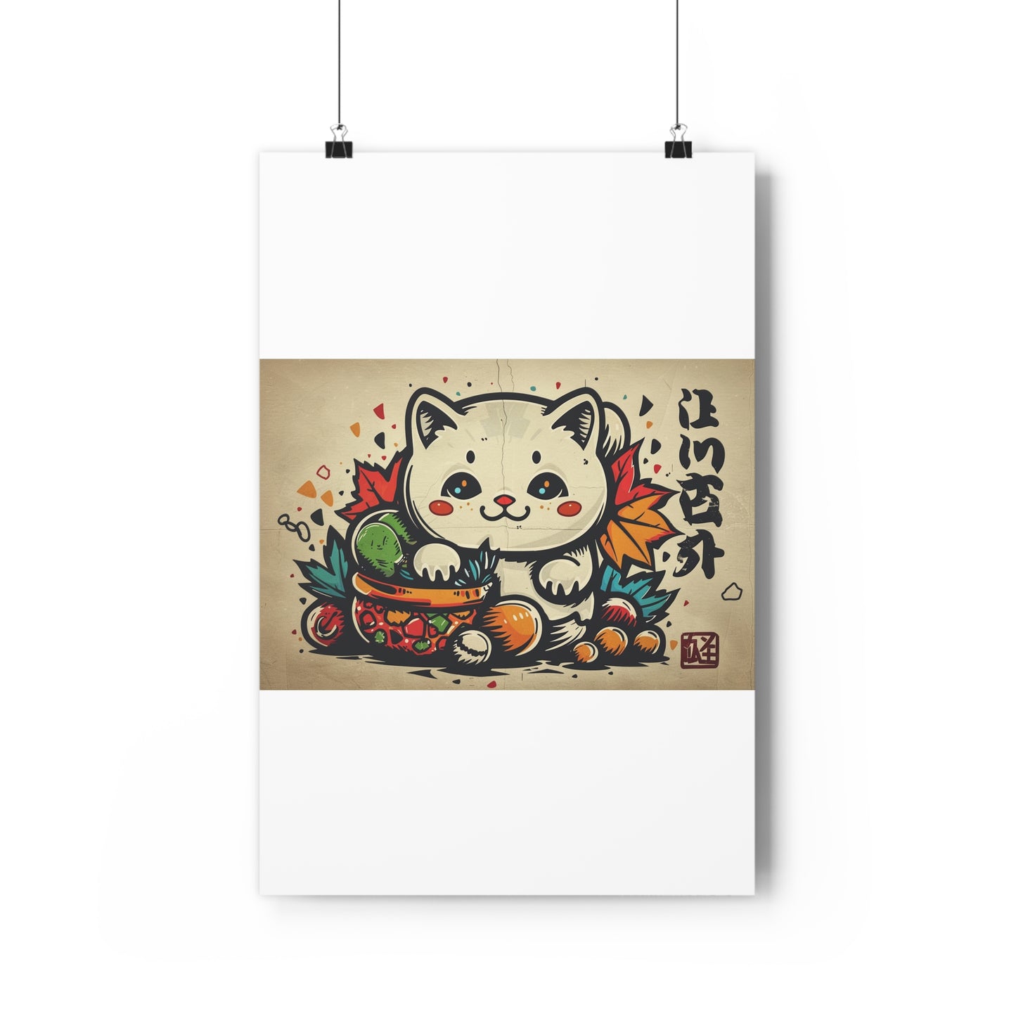 Kawaii Kitten Art - Giclée Print for Cute Decor